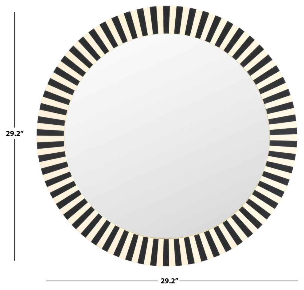 Safavieh Charli, 29.2" Mirror, Black/Ivory