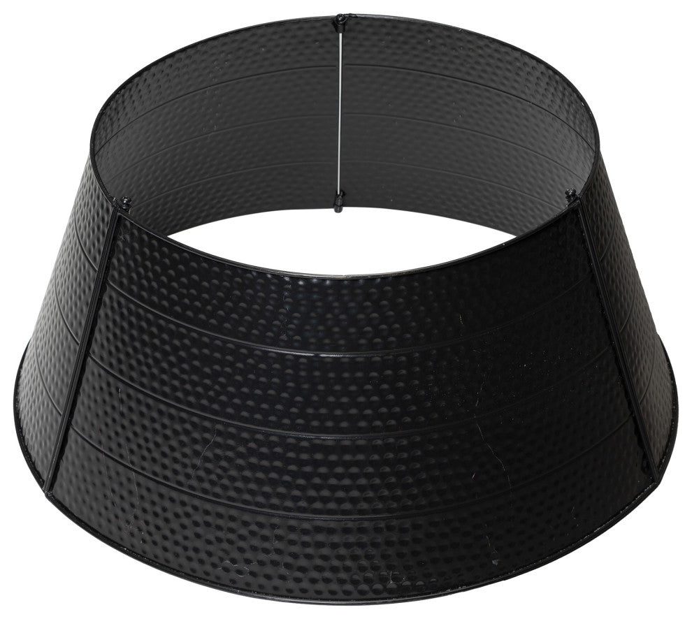 Hammered Metal Tree Collar, 26"D Black