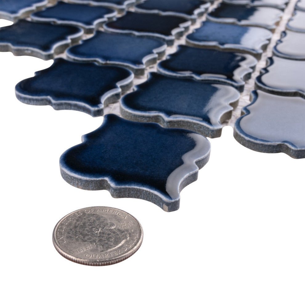 Hudson Tangier Mosaic Floor and Wall Tile, Midnight