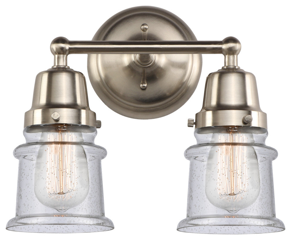 Innovations 623-2W-SN-G184S 2-Light Bath Vanity Light, Brushed Satin Nickel