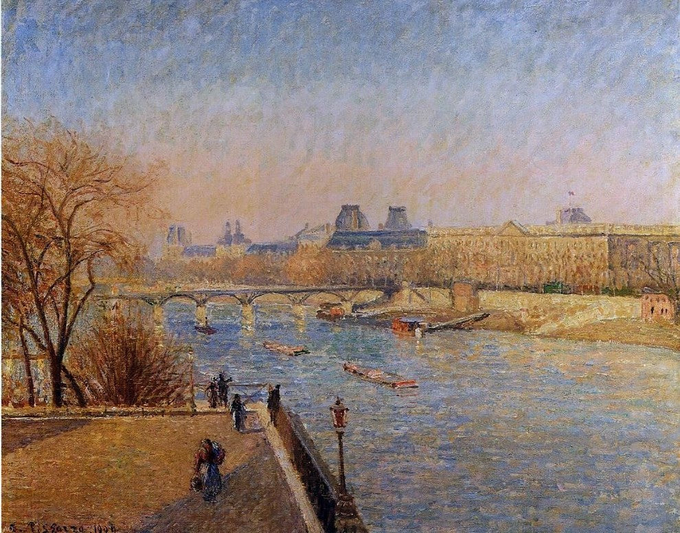 Camille Pissarro The Louvre: Winter Sunshine Morning Wall Decal