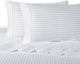 300 Thread Count Egyptian Cotton Stripe Duvet Cover Set, King, White