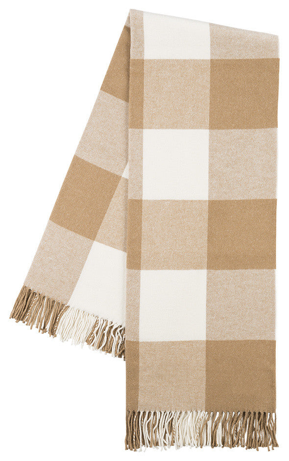 Buffalo Check Throw, Caramel