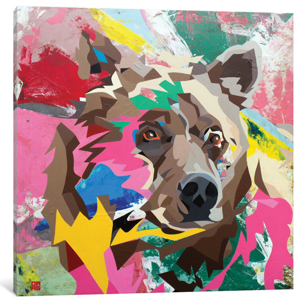 "Grizzly" by DAAS, Canvas Print, 18"x18"