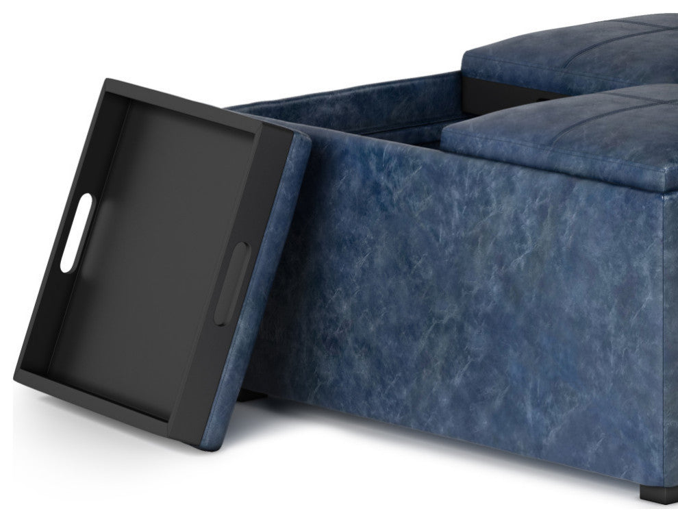 Avalon Square Coffee Table Storage Ottoman