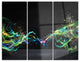 "Abstract Motion Banner" Glossy Metal Wall Art, 3 Panels, 36"x28"