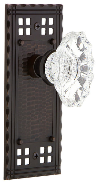 Craftsman Plate Passage Chateau Knob, Timeless Bronze
