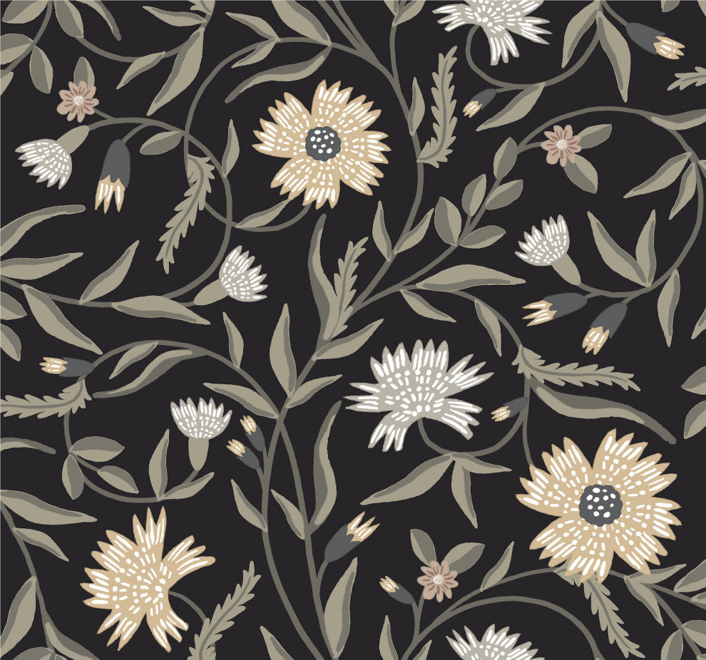 Aster Black Wallpaper