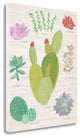 "Succulent Chart III On Wood" By Wild Apple Portfolio, Gallery Wrap Canvas