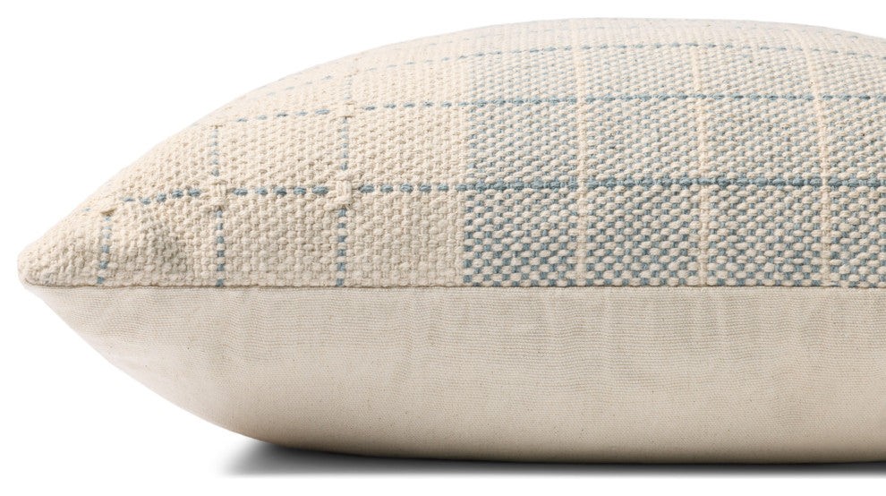 Loloi PLL0193 Blue / Natural 22'' x 22'' Cover WithDown