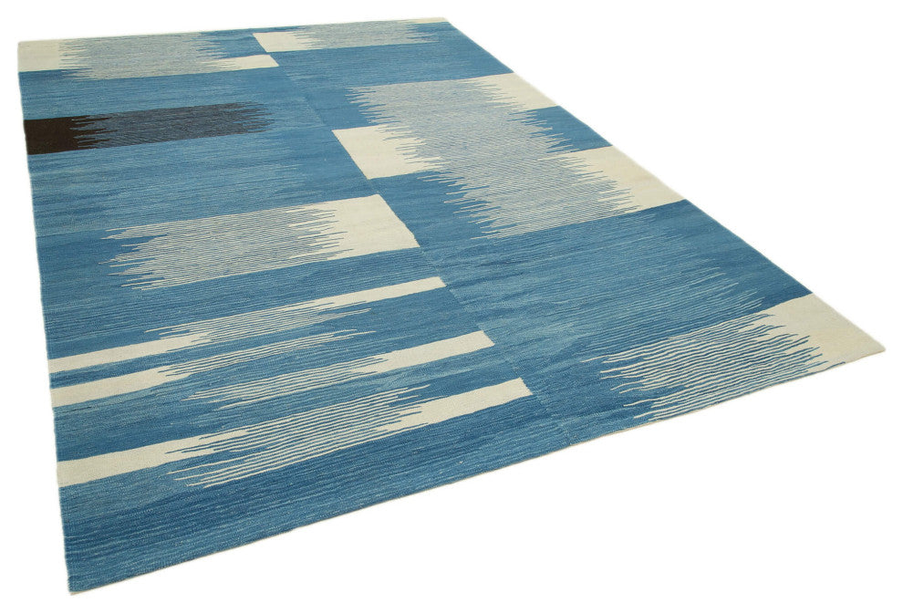 Rug N Carpet - Handwoven Turkish 7' 3'' x 10' 1'' Flatweave Wool Kilim Rug