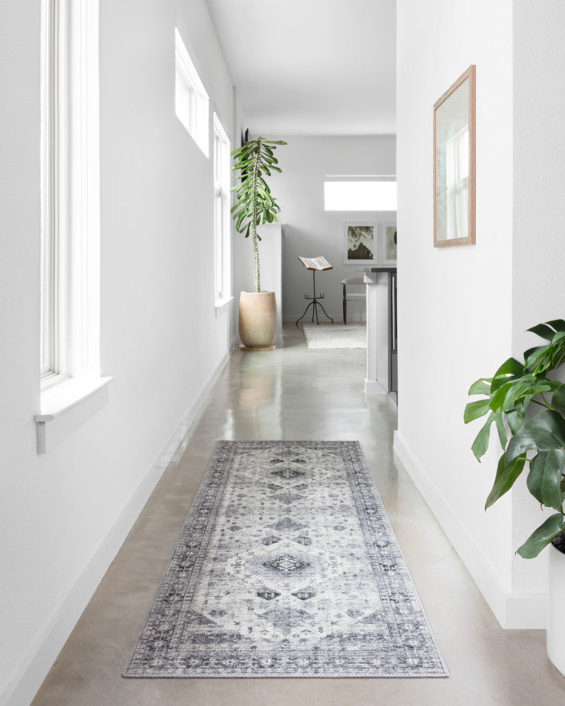 Loloi II Skye Area Rug, Silver/Gray, 2'6"x10'0"