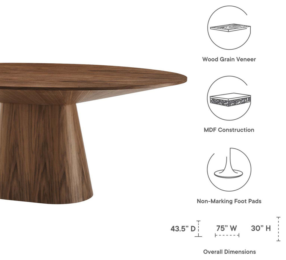 Provision 47" Round Dining Table, Walnut