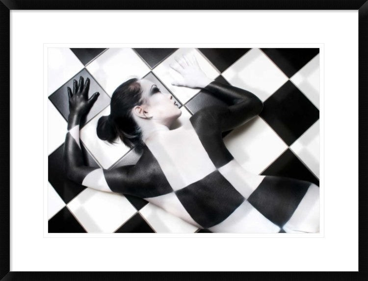 "Tile Tales Iv" Framed Digital Print by Derek Galon, 30x22"