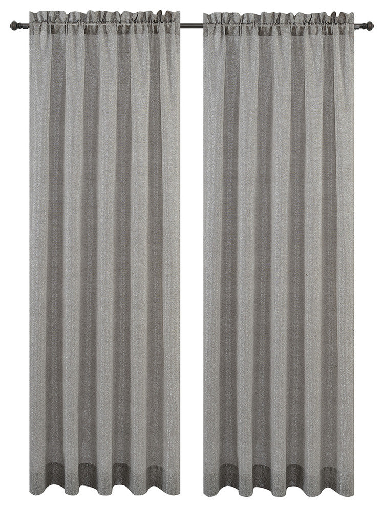 Urbanest 54"x84" Cosmo Set of 2 Sheer Curtain Panels, Taupe