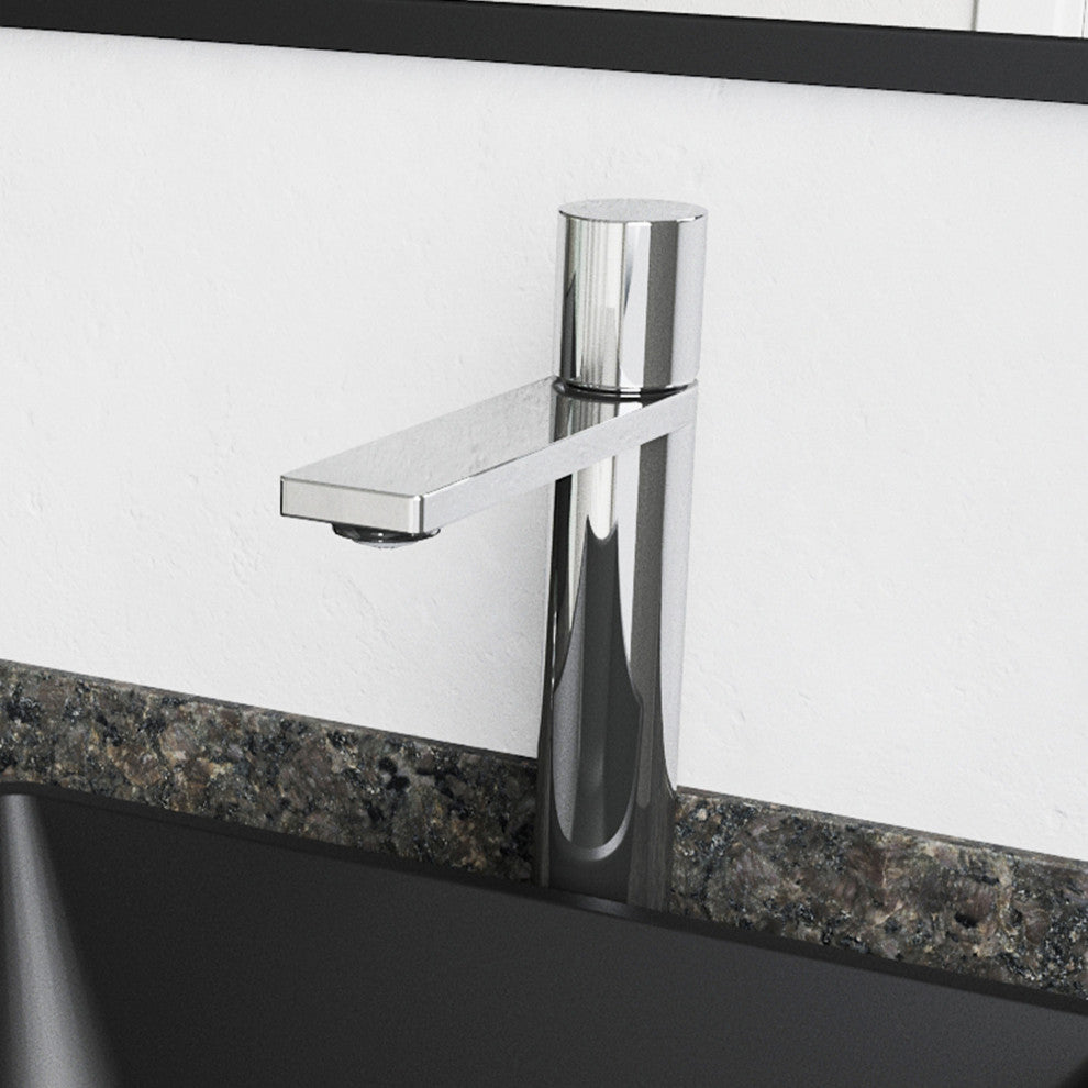 VIGO Gotham 12" H Single Handle Single Hole Bathroom Vessel Faucet, Chrome