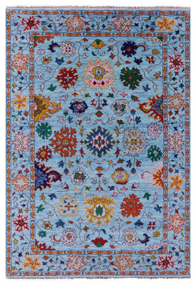 6' 3" X 9' 2" Turkish Oushak Handmade Wool Rug - Q13342