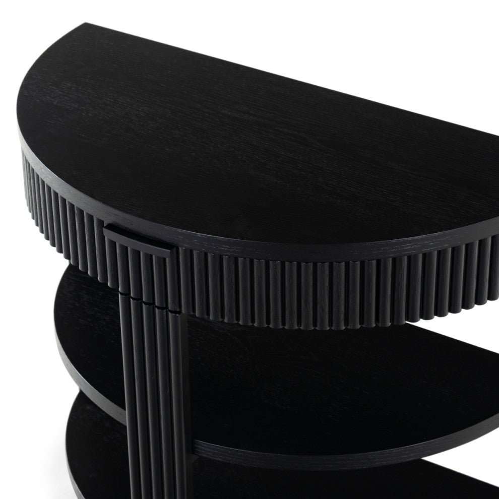 Safavieh Couture Shelbie Reeded Console Table, Black