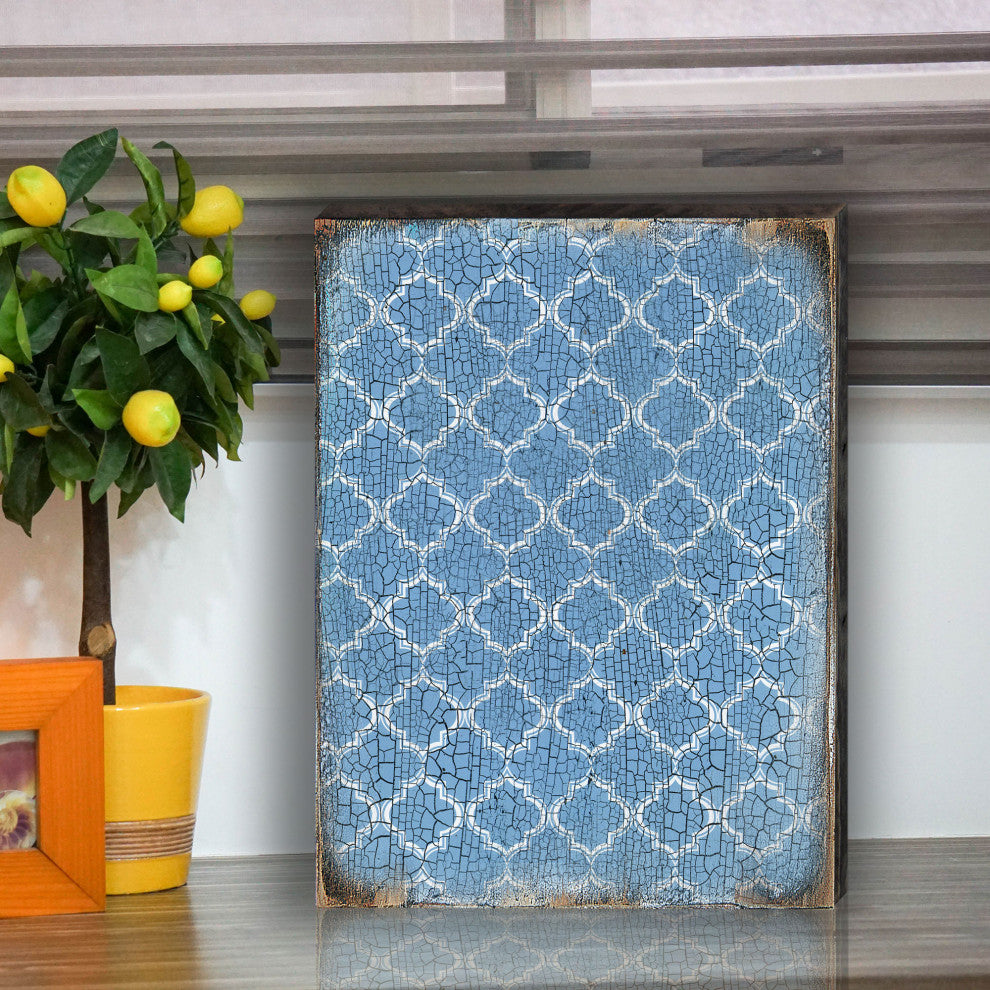 Decorative Pattern Wooden Block, 18"x12"