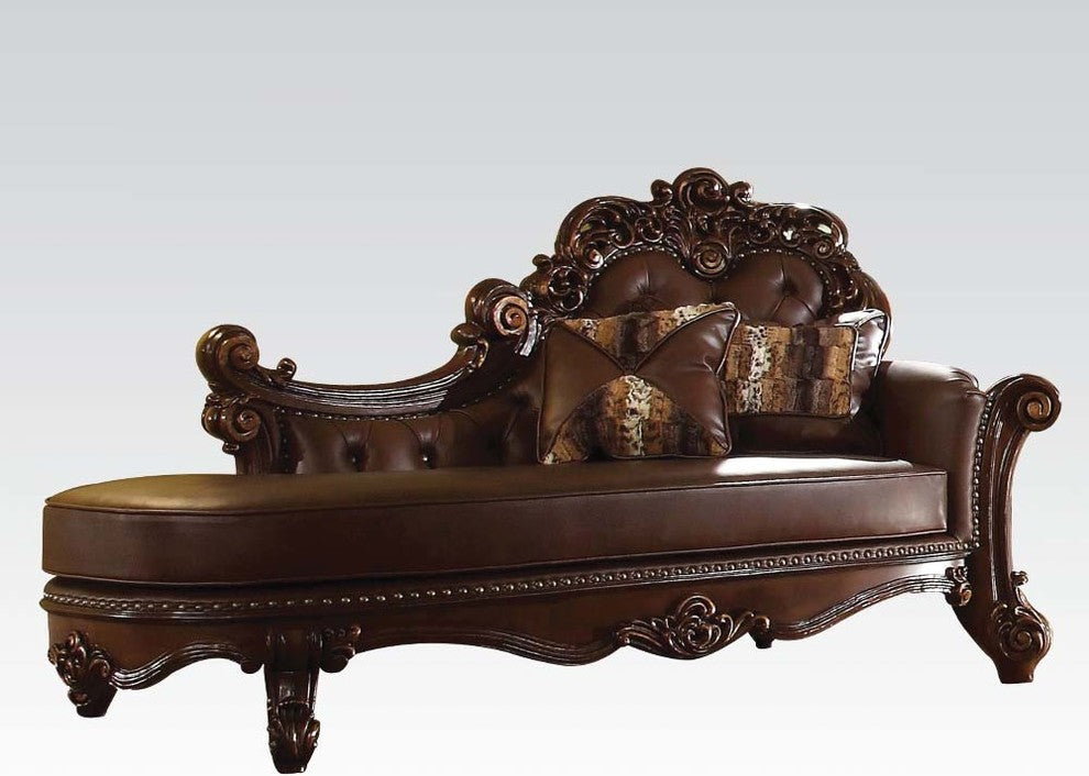 Acme Vendome Chaise, Cherry