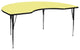48"x96" Kidney Yellow Thermal Laminate Activity Table