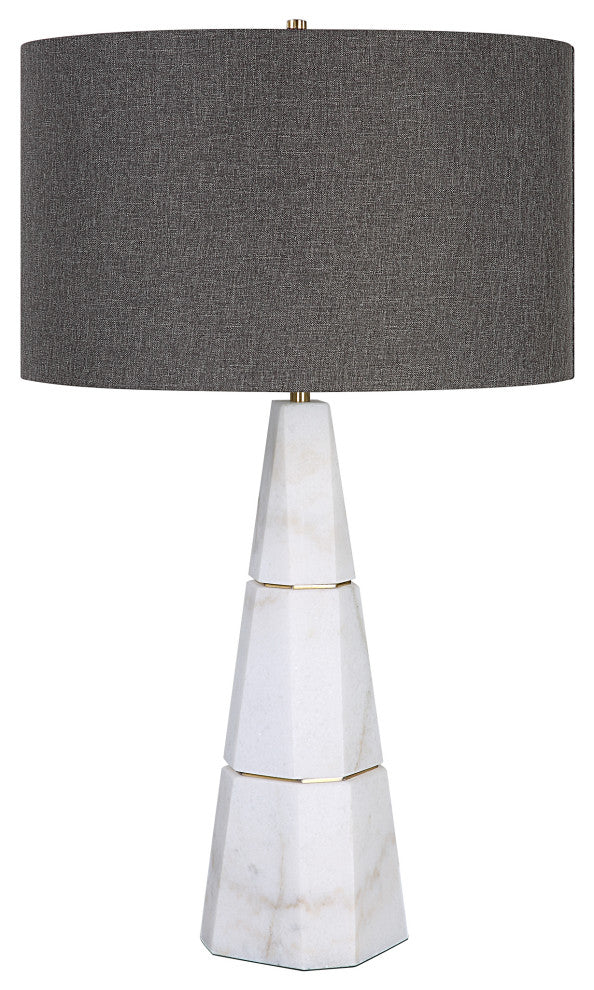 Uttermost Citadel White Marble Table Lamp