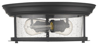 Z-Lite 727F13 Sonna 2 Light 13-1/2"W Flush Mount Drum Ceiling - Heritage Brass