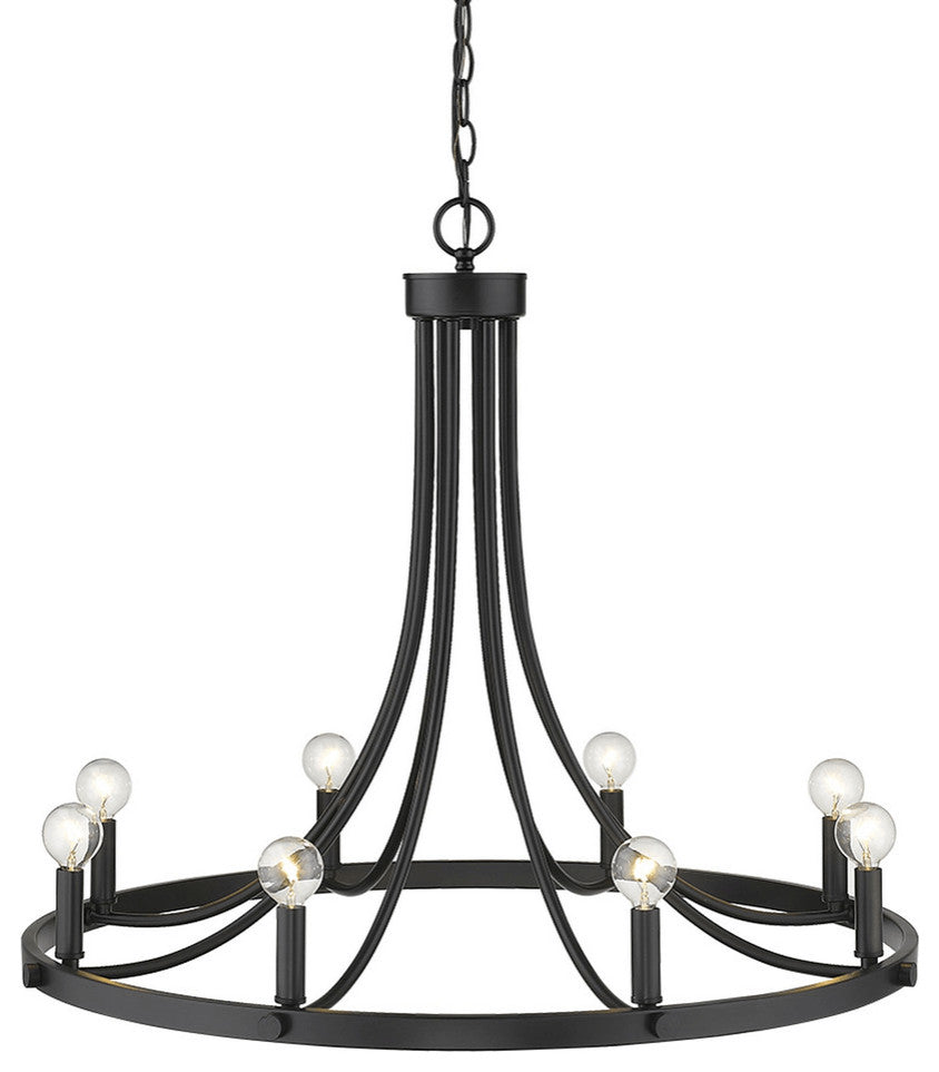 Sawyer 8-Light Matte Black Chandelier