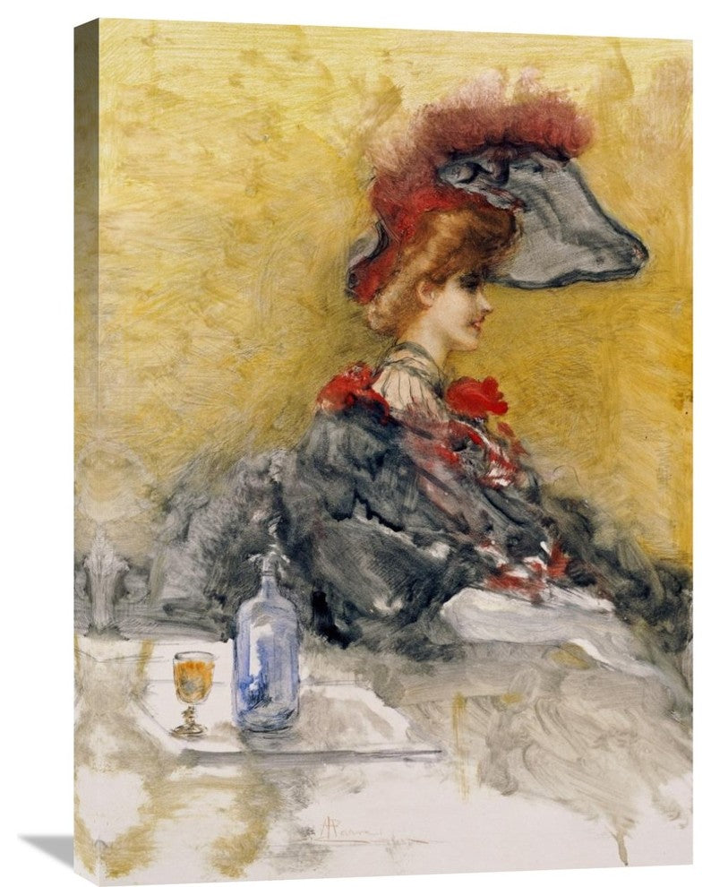 "The Red Feathered Hat" Artwork, 21" x 30"