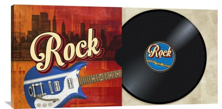 "Rock Collection" Stretched Canvas Giclee by Steven Hill, 36x18"