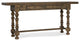 Bowery Hill 2-Drawer Traditional Wood Flip Top Console Table in Dark Wood