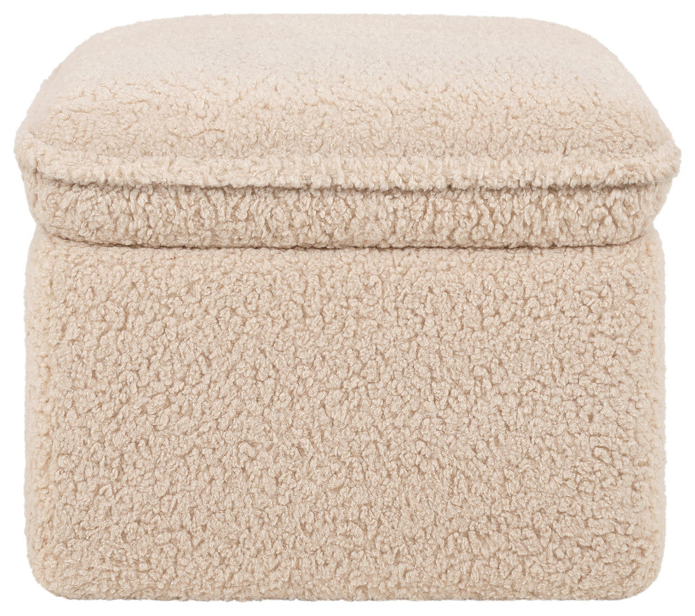 Cali Storage Ottoman, Boucle, Chai Shearling