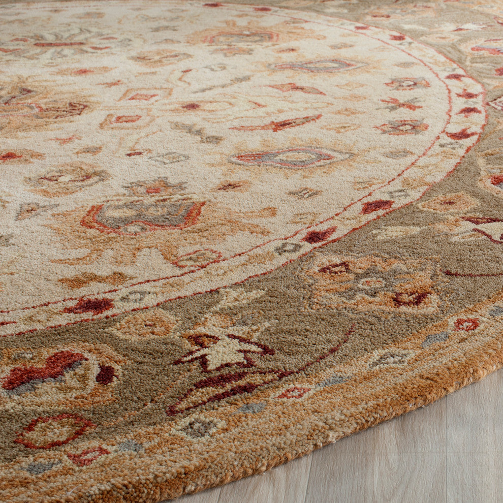 Safavieh Anatolia Collection AN547 Rug, Ivory, 8' Round