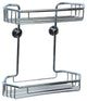 no drilling required - Double Shower Caddy - 100% Rustproof, Chrome