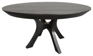 Palma 60" Round Dining Table, Ebony Oak