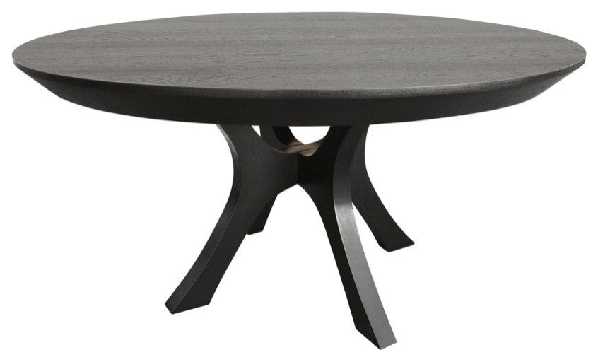 Palma 60" Round Dining Table, Ebony Oak
