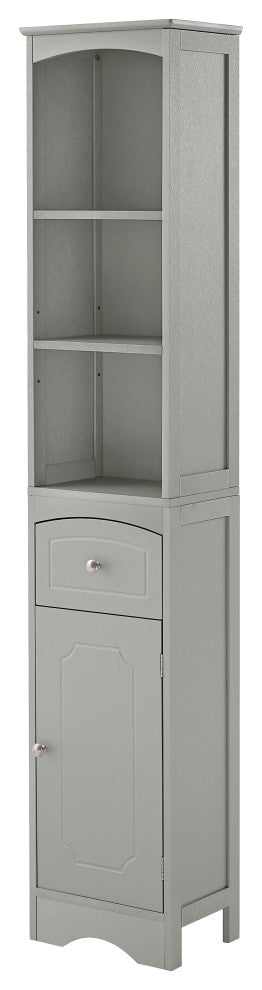 TATEUS Tall Bathroom Cabinet, Freestanding Storage Cabinet, Gray