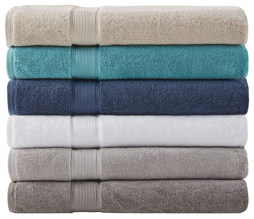 Madison Park Signature 800gsm 2-Piece Oversized Bath Sheet Towel Set, Light Grey