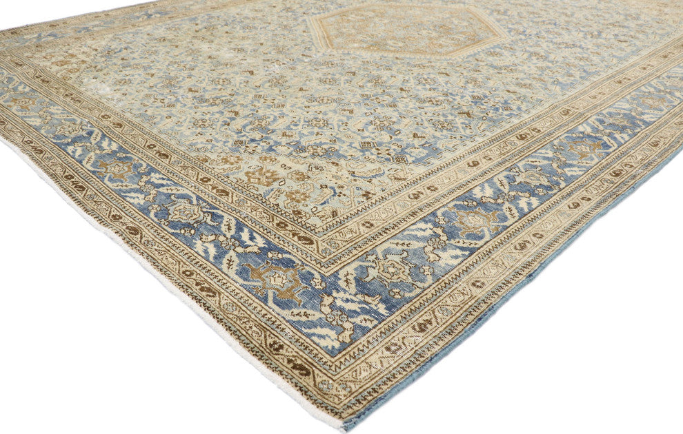 Antique Persian Tabriz Rug, 07'07 x 10'04