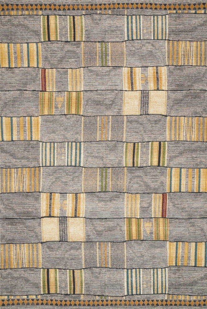 Mika In/out Area Rug by Loloi, Granite / Multi, 5'3"x7'8"
