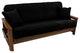 Solid Microsuede Full Futon Cover Set, Black