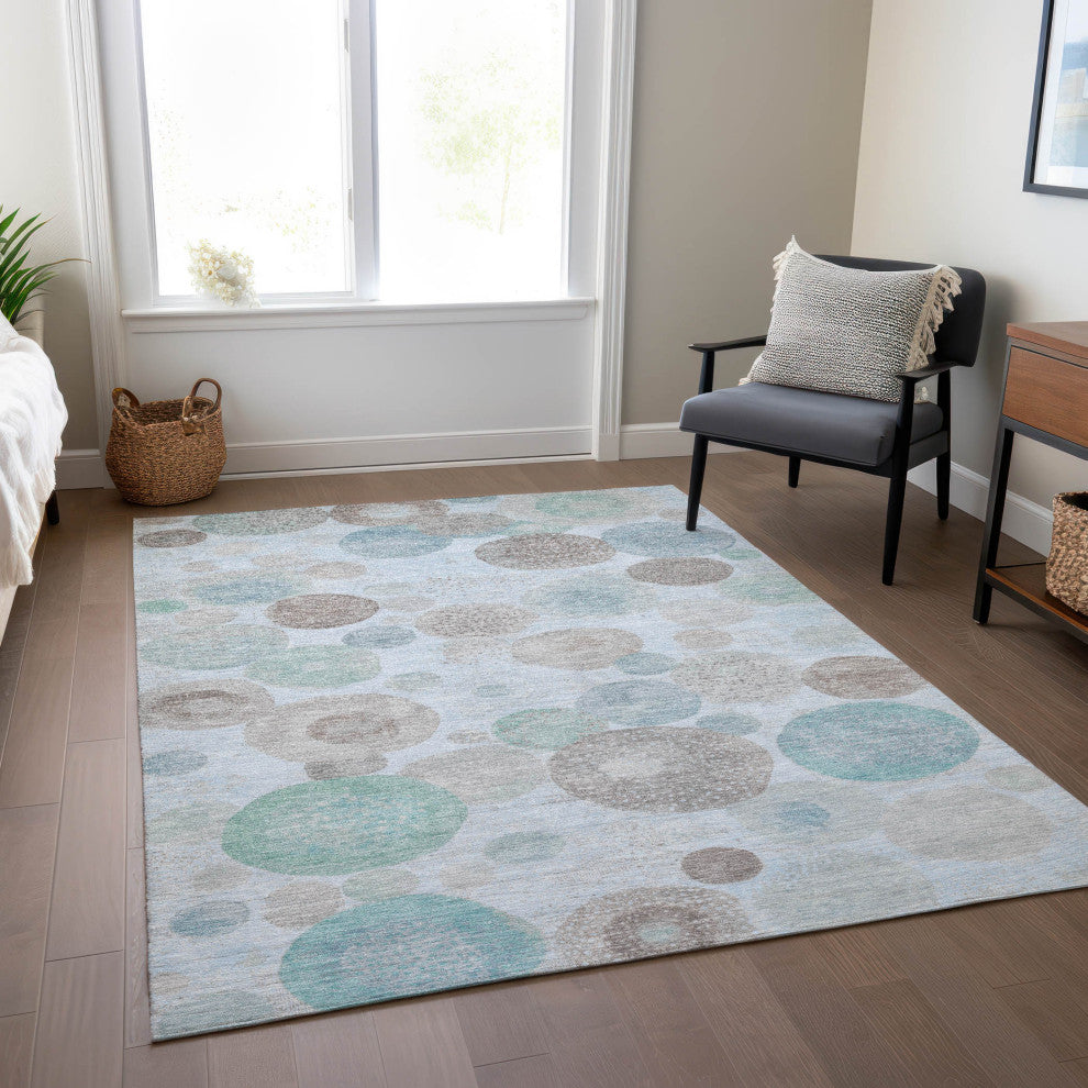 Machine Washable Indoor/Outdoor Chantille ACN1896 Sky 10' x 14' Rug