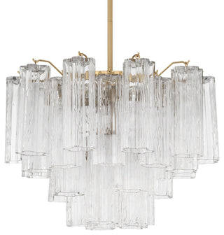 Crystorama Lighting Group ADD-306-CL Addis 6 Light 20"W Waterfall - Aged Brass