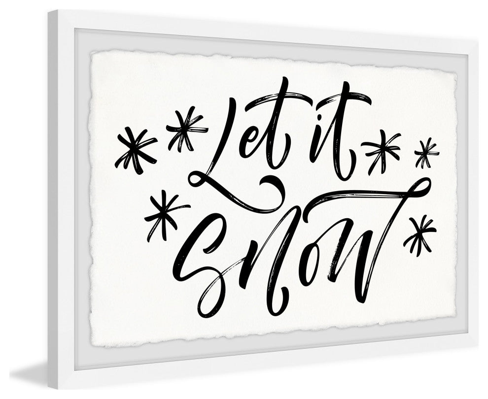 "Let It Snow!" Framed Painting Print, 24x16