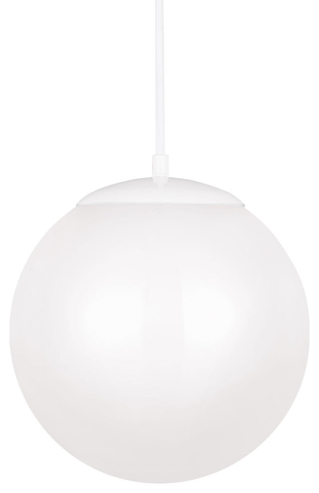 Leo 1-Light Pendant, White