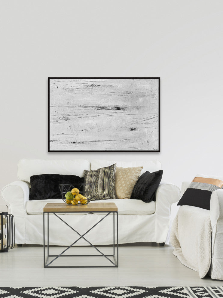 "Exact Direction" Floater Framed Painting Print on Canvas, 18x12