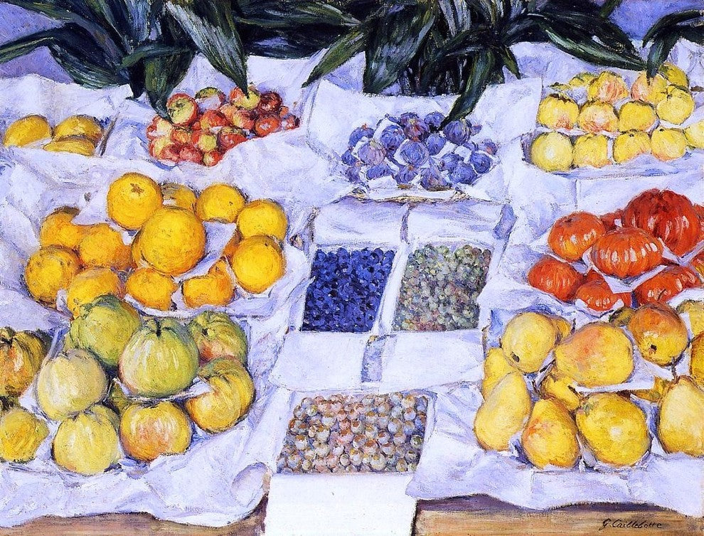 Gustave Caillebotte Fruit Displayed on a Stand Wall Decal