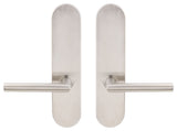 Stockholm Lever, Tubular Full Dummy Pair, Satin Stainless Steel, Left Hand