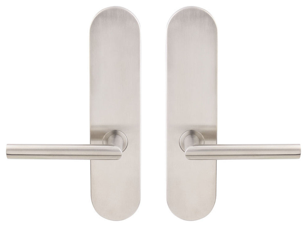 Stockholm Lever, Tubular Full Dummy Pair, Satin Stainless Steel, Left Hand