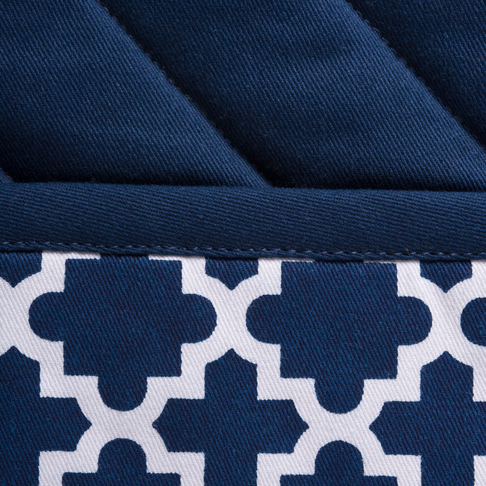 DII Nautical Blue Lattice Pot Holder, Set of 2